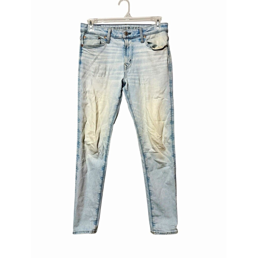 American Eagle AirFlex+ Jeans 30x32 Light Wash Stretch Tapered Denim